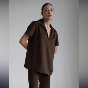 SLOAN The Short Sleeve Top in Brown 6 NWOT